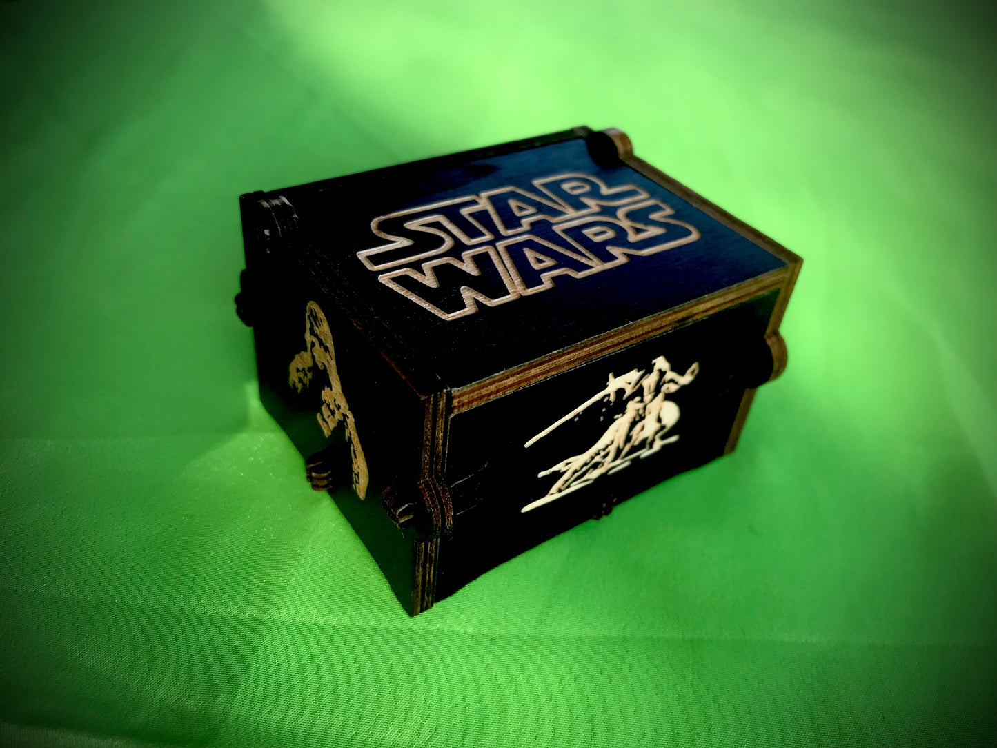 Star wars movie wooden music box of the film