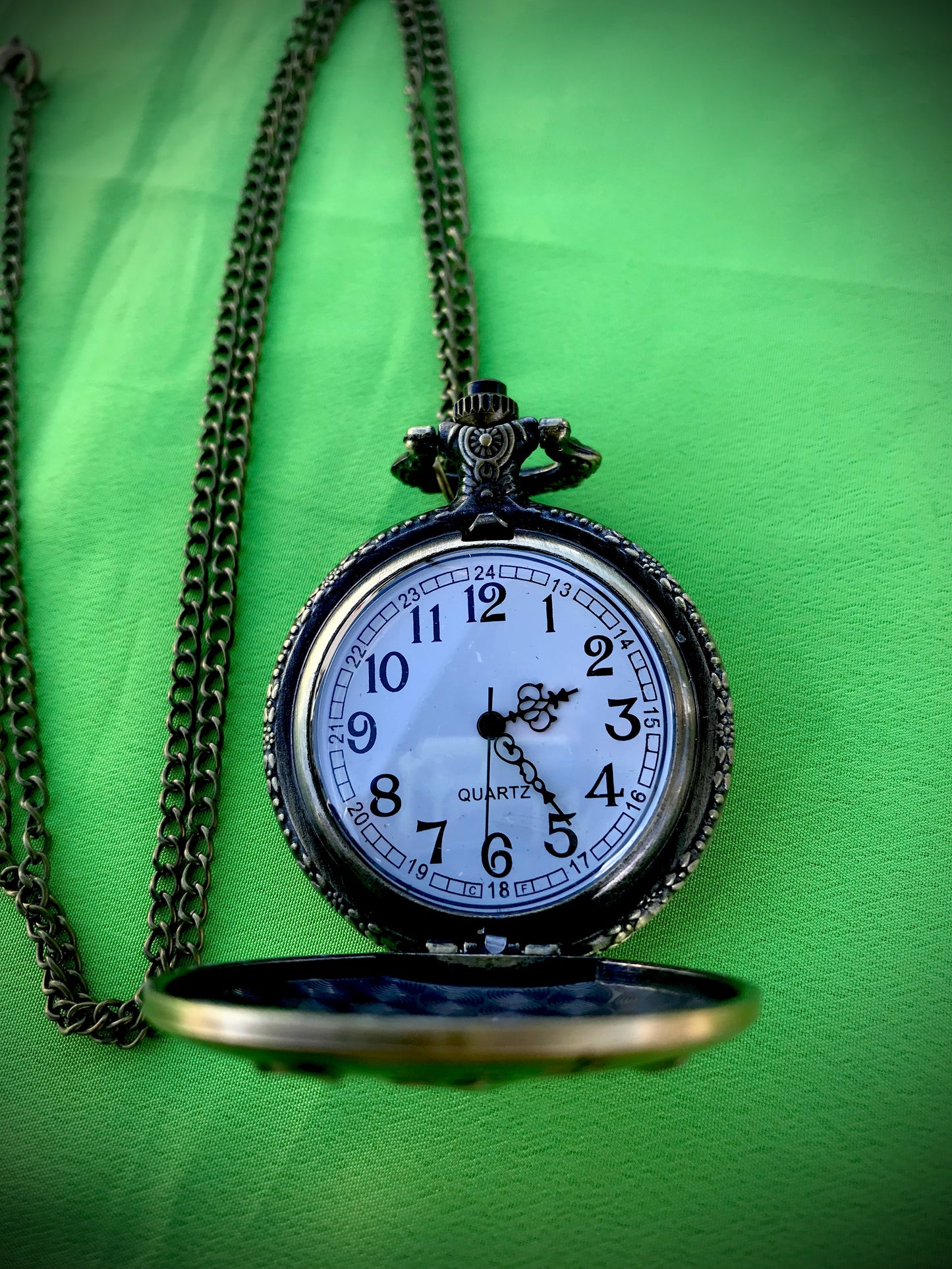Stitch Bronze Pocket Watch Lilo and stitch Themed necklace