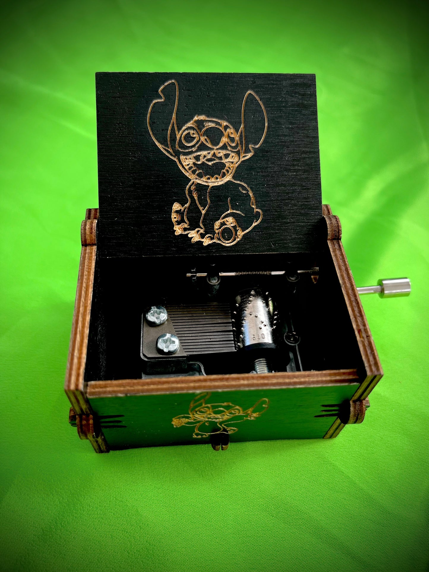 Lilo and Stitch anime wooden music box of the classic from Disney