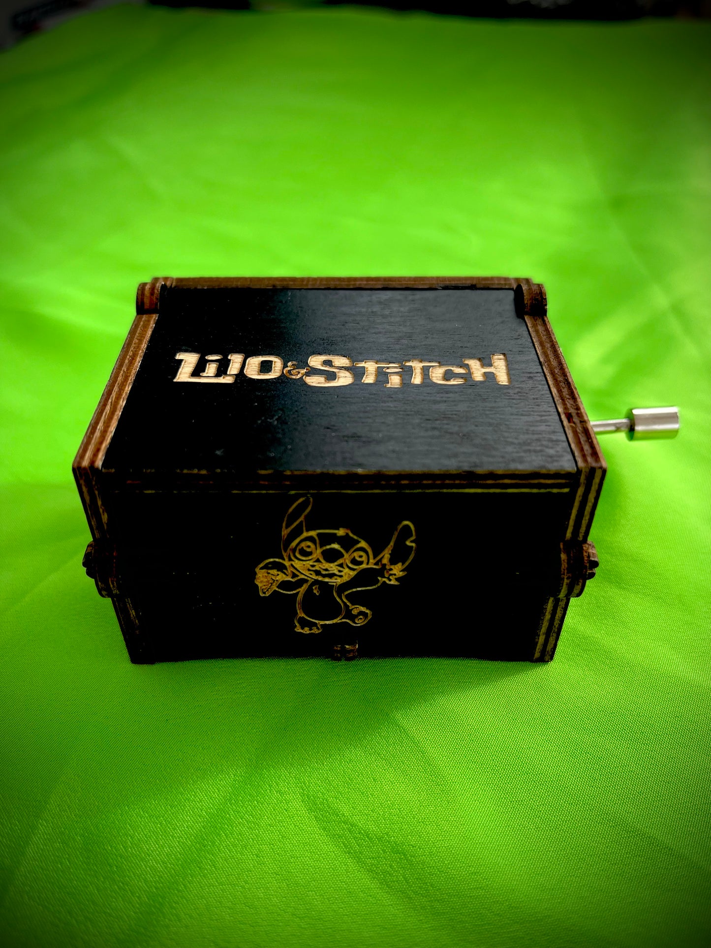 Lilo and Stitch anime wooden music box of the classic from Disney
