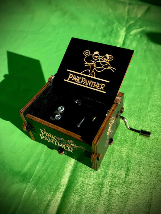 Pink Panther anime wooden music box of the classic American show