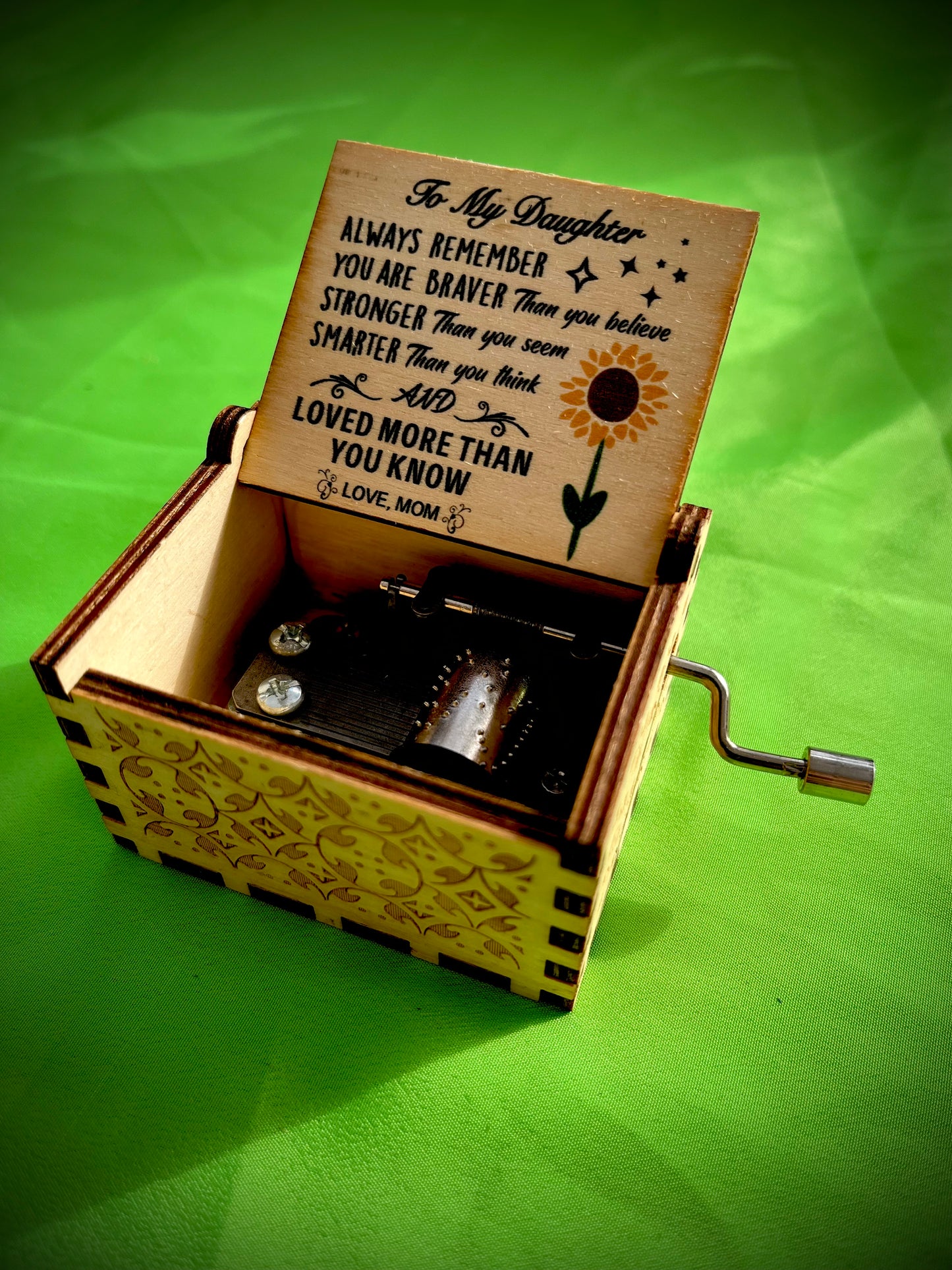 To my daughter little sunshine wooden music box of the classic from Musical