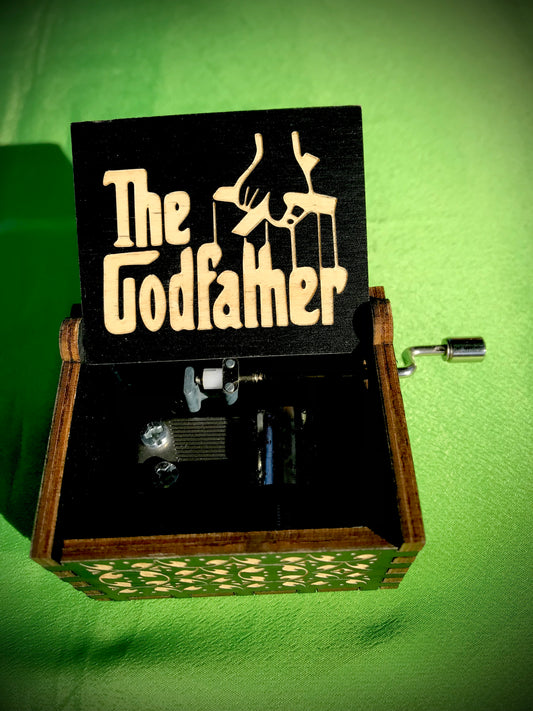 The godfather anime wooden music box of the classic from the Mafia Trilogy film