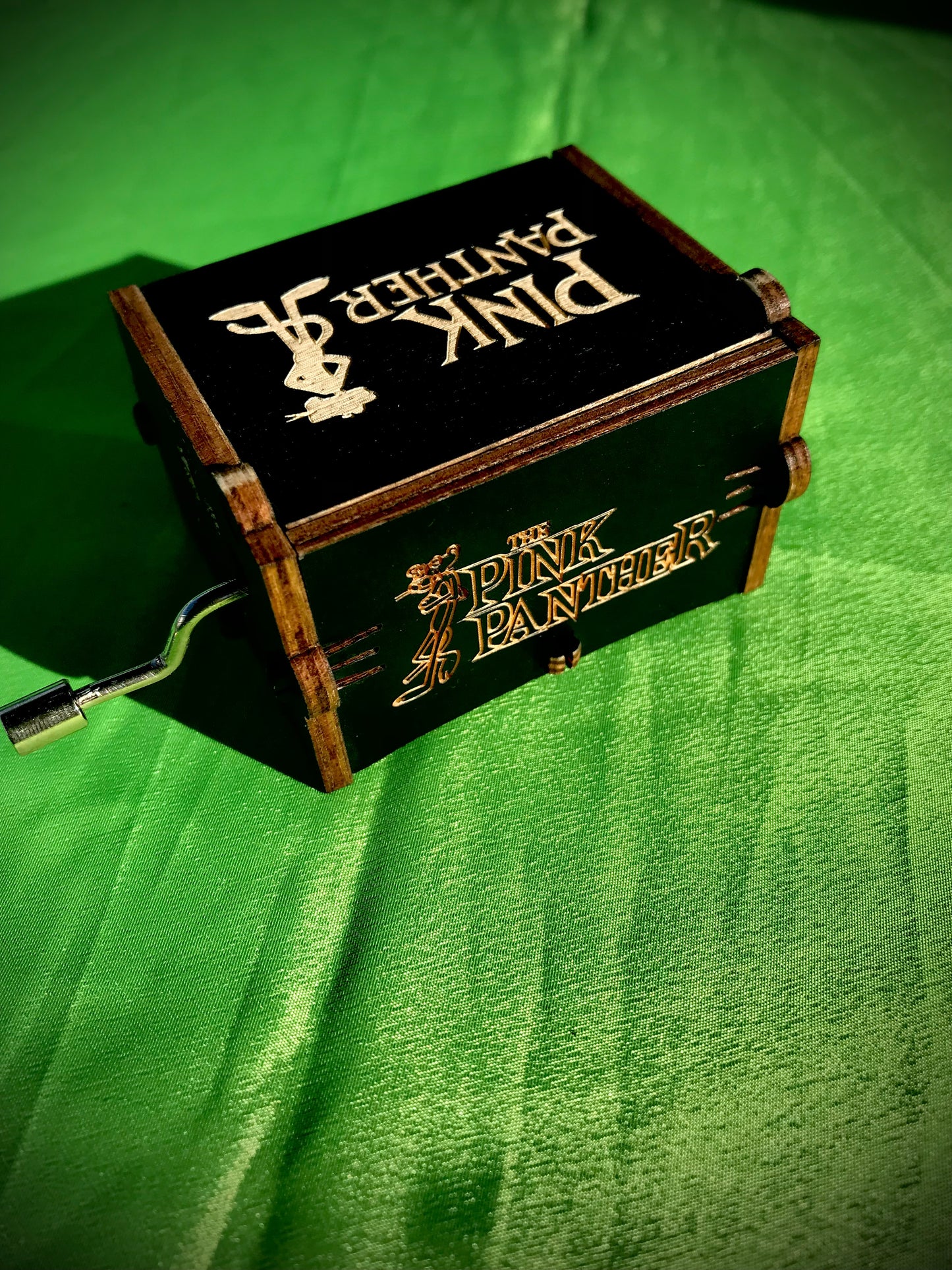 Pink Panther anime wooden music box of the classic American show