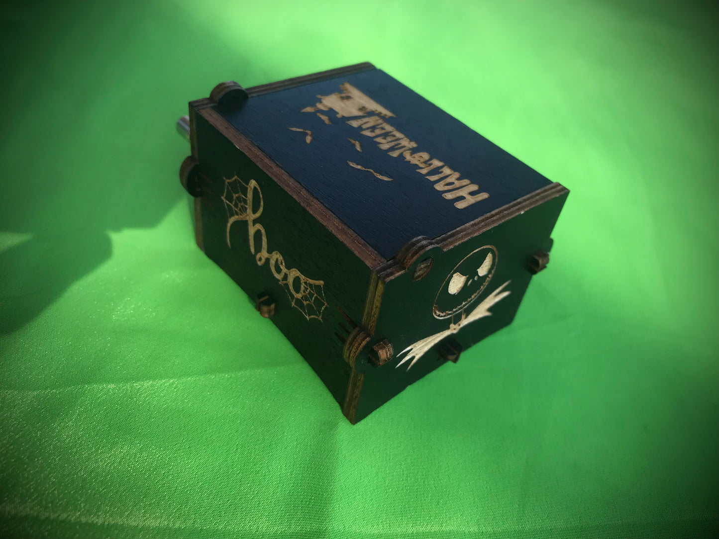 Tim Burton Jack and Sally wooden music box of the Nightmare Before Halloween