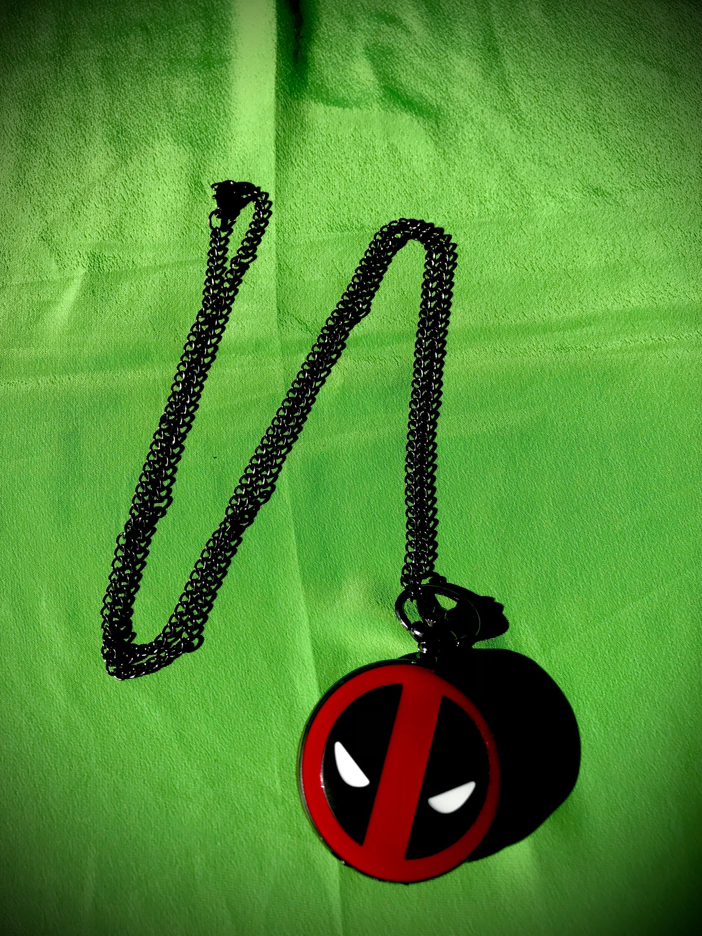 Marvel Deadpool Bronze Pocket Watch movie Themed necklace