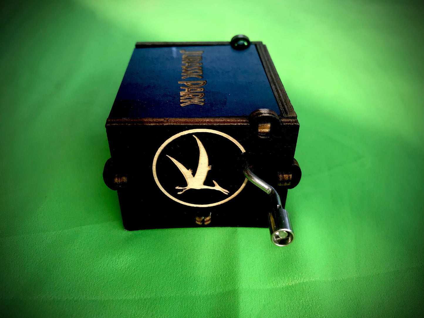 Jurassic Park Movie wooden music box of the film
