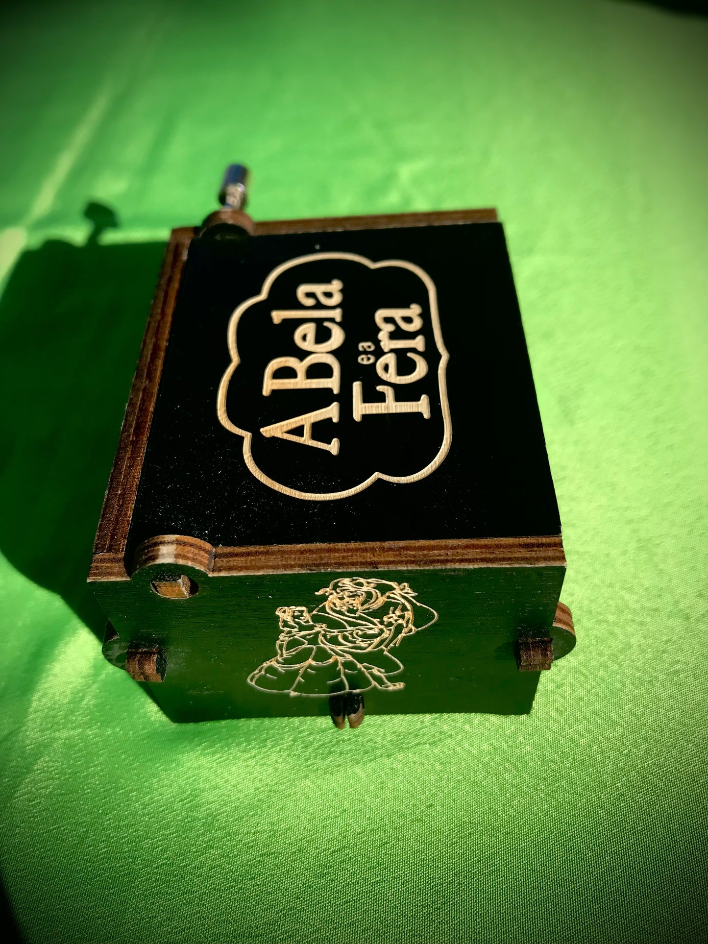 Beauty and the Beast anime wooden music box of the classic from Disney