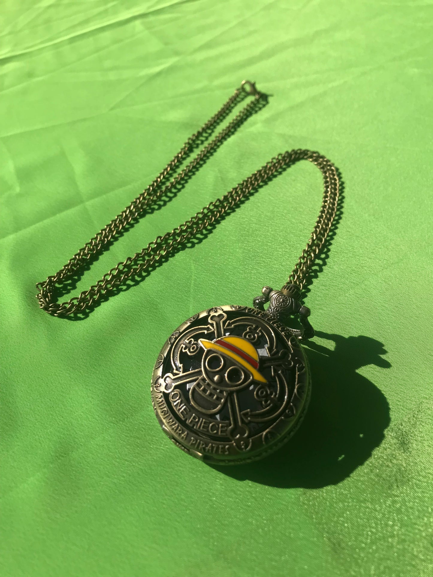 One Piece Bronze Pocket Watch Anime Manga Themed necklace
