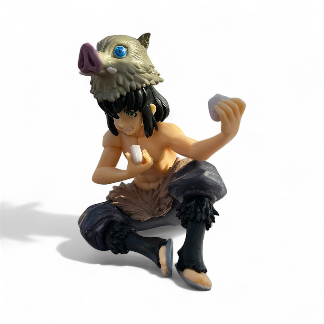 Inosuke Hashibira Sitting Figurine – Demon Slayer Collectible with Boar Mask