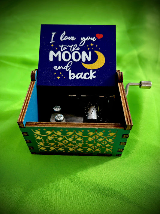 Love you to the moon classic wooden music box of the classic from musical