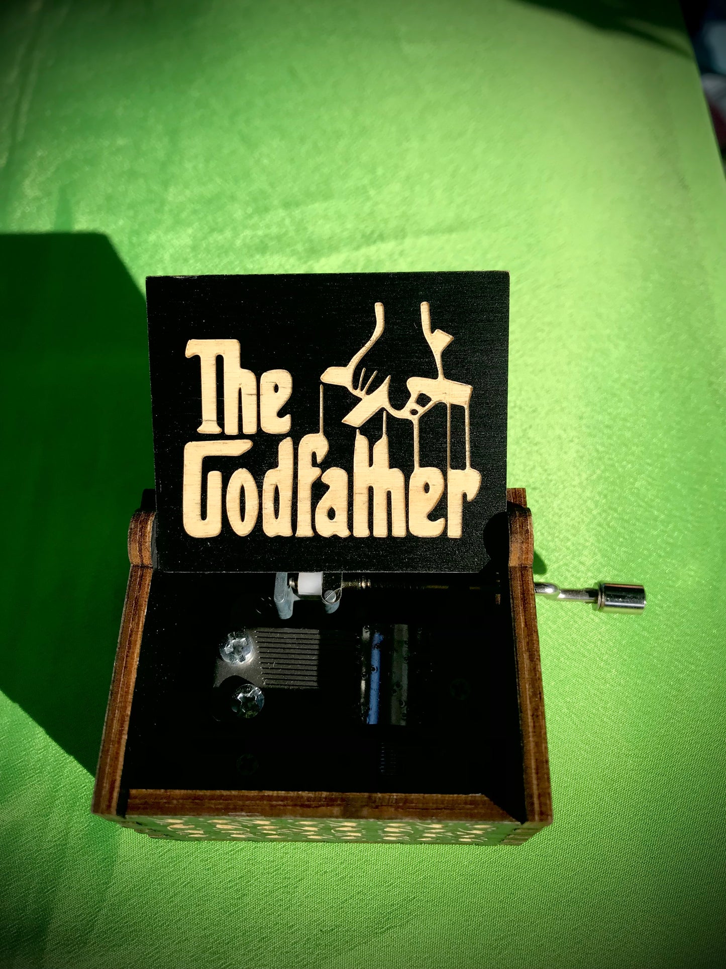 The godfather anime wooden music box of the classic from the Mafia Trilogy film
