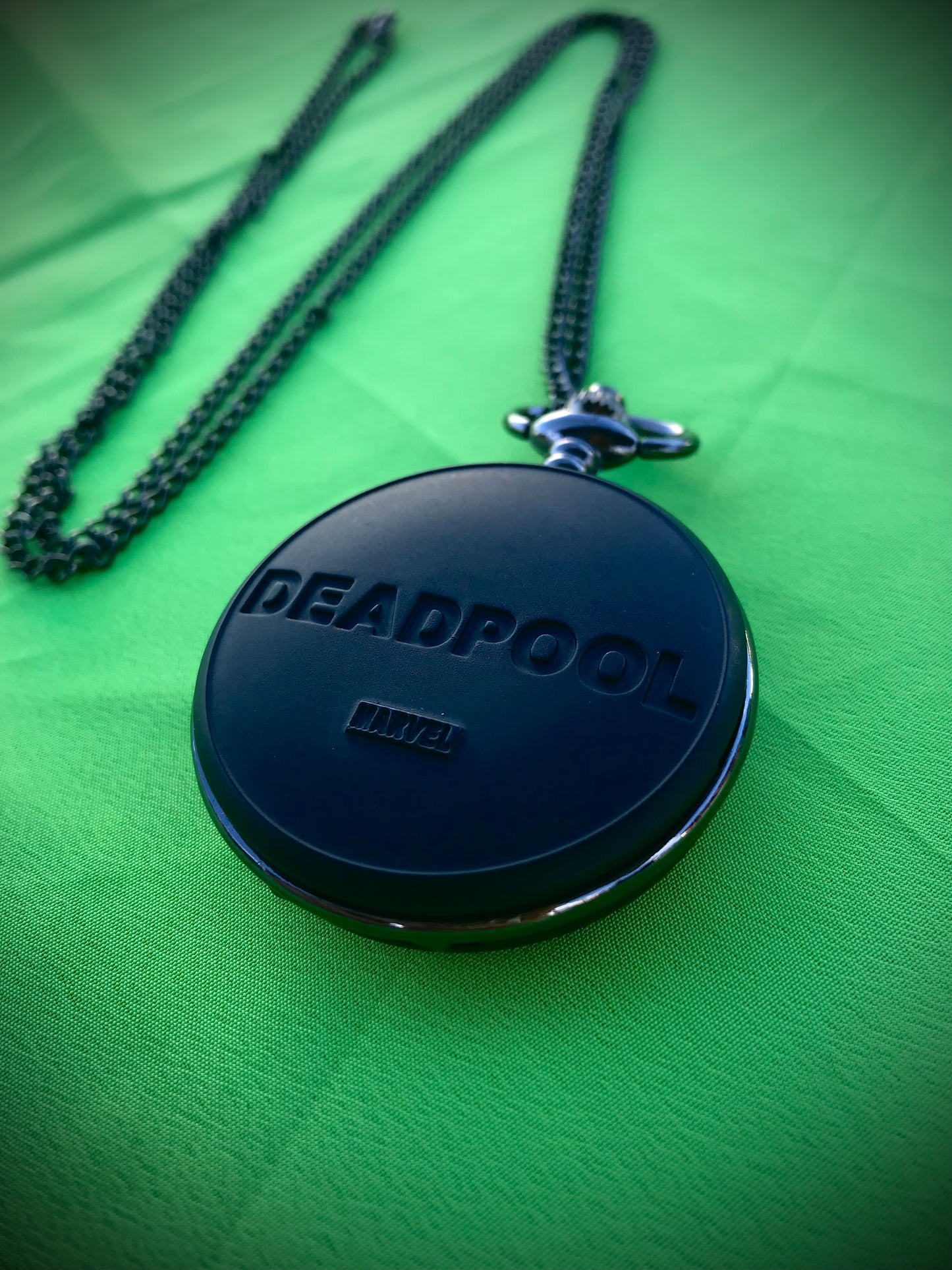 Marvel Deadpool Bronze Pocket Watch movie Themed necklace