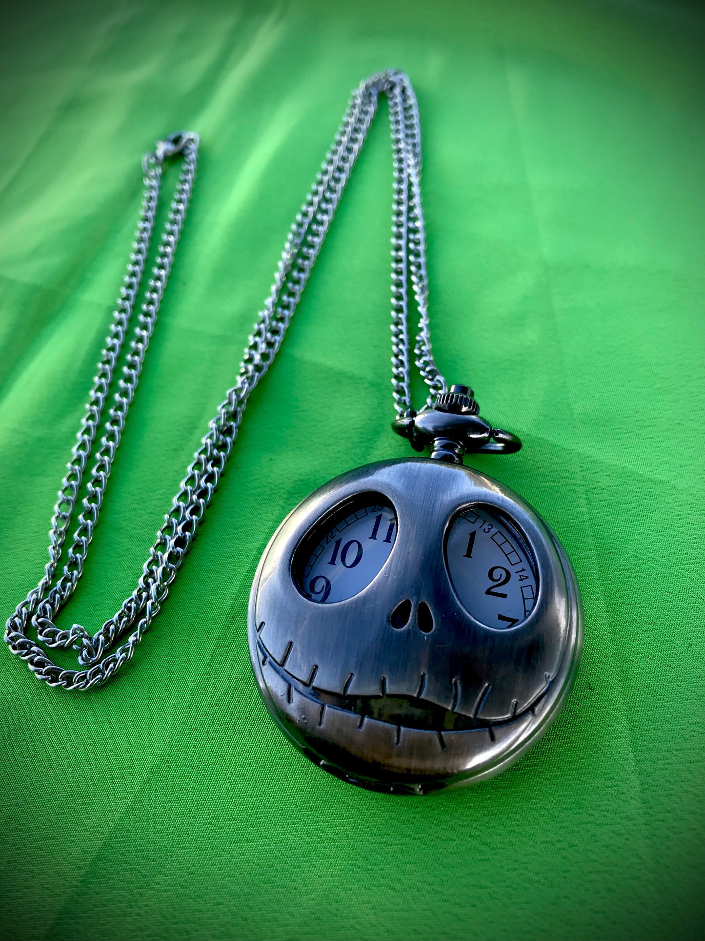 Jack’s nightmare Bronze Pocket Watch Tim Burton nightmare before christmas Themed necklace