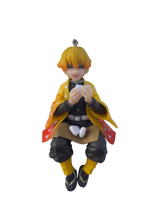 Zenitsu Agatsuma Eating Onigiri – Adorable Demon Slayer Collectible Figure