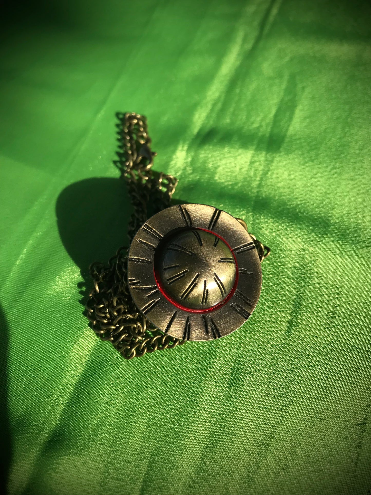 One Piece Luffy straw Hat Bronze Pocket Watch Anime Themed necklace