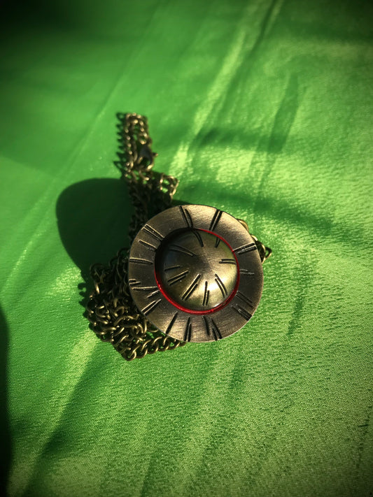 One Piece Luffy straw Hat Bronze Pocket Watch Anime Themed necklace