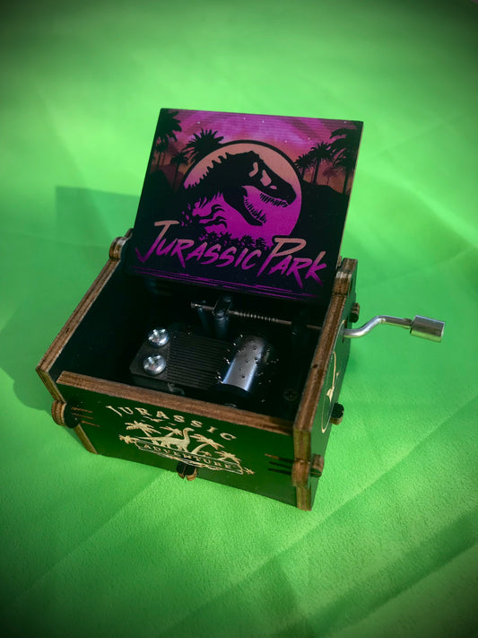 Jurassic Park Movie wooden music box of the film
