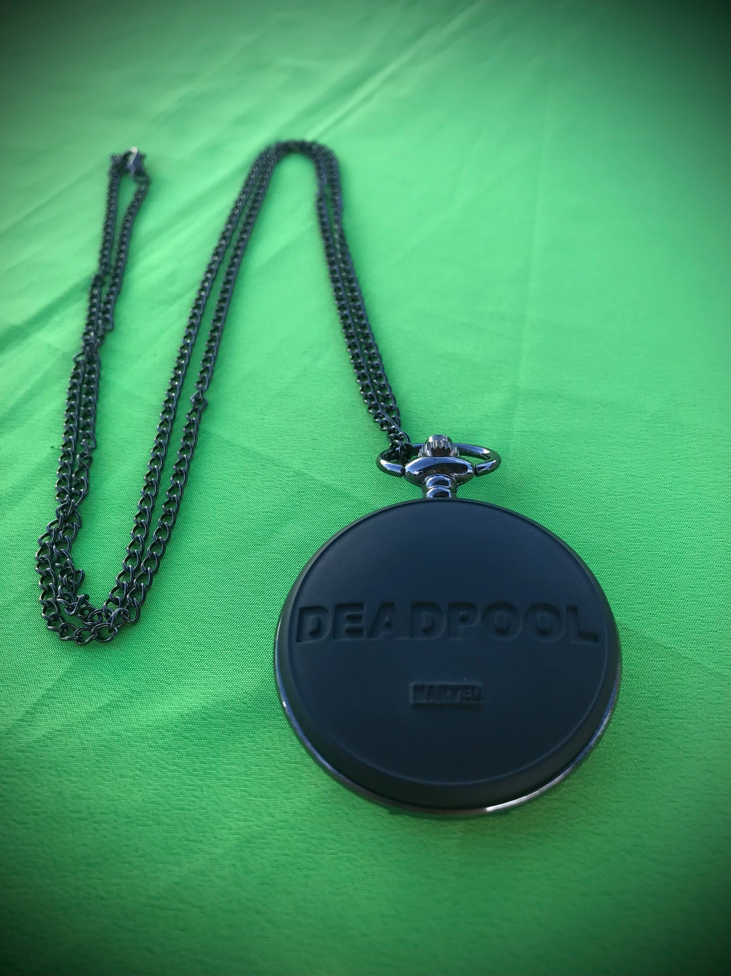 Marvel Deadpool Bronze Pocket Watch movie Themed necklace