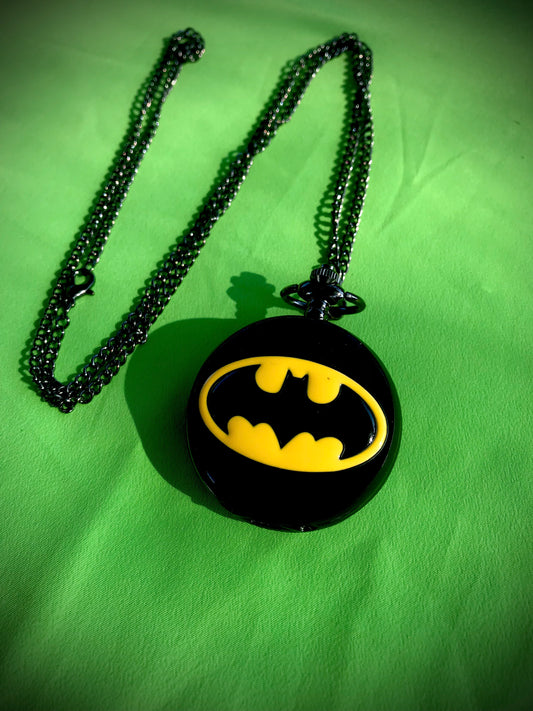 Batman Bronze Pocket Watch DC COMICS Themed necklace