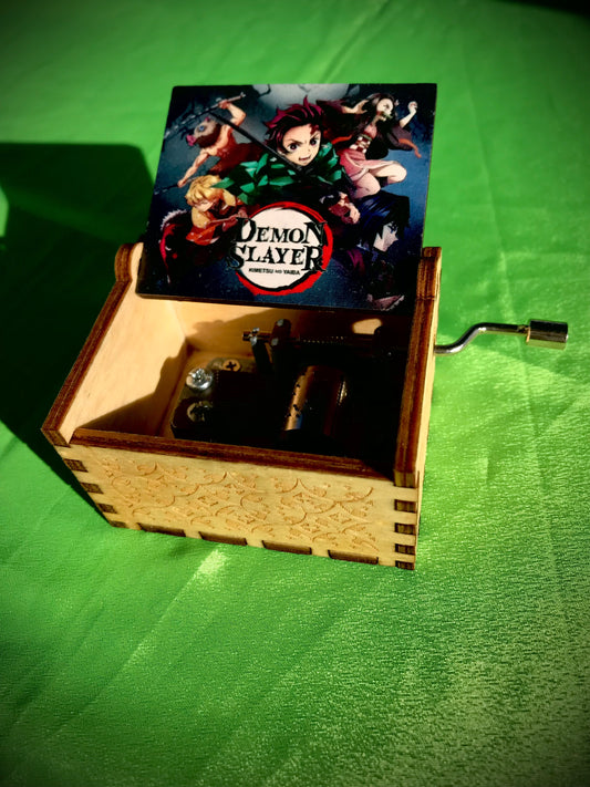 Demon Slayer anime wooden music box of the Kimetsu no Yaiba classic from Japan