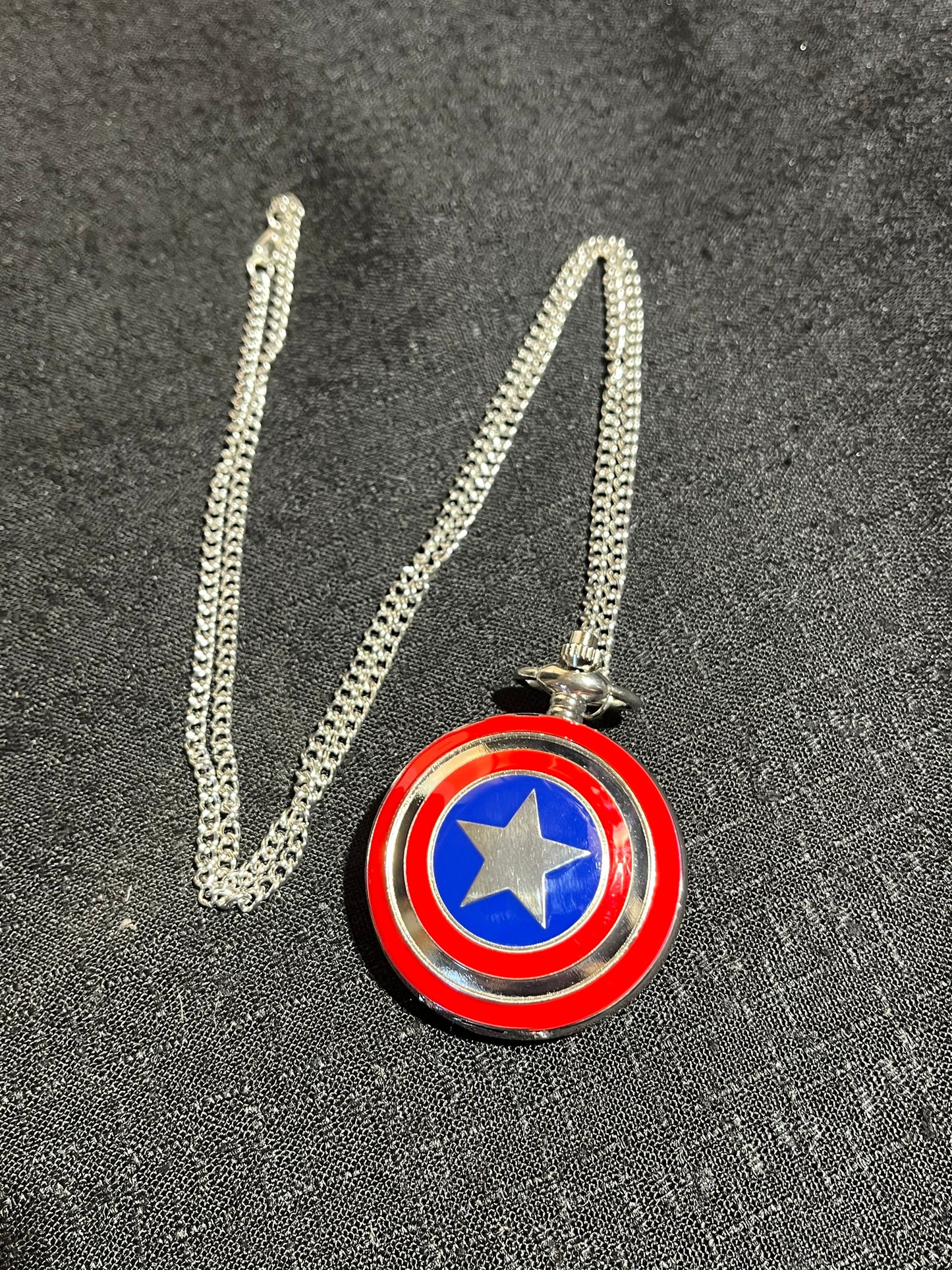 Captain America Shield Pocket Watch – Marvel Collectible Geek Gift