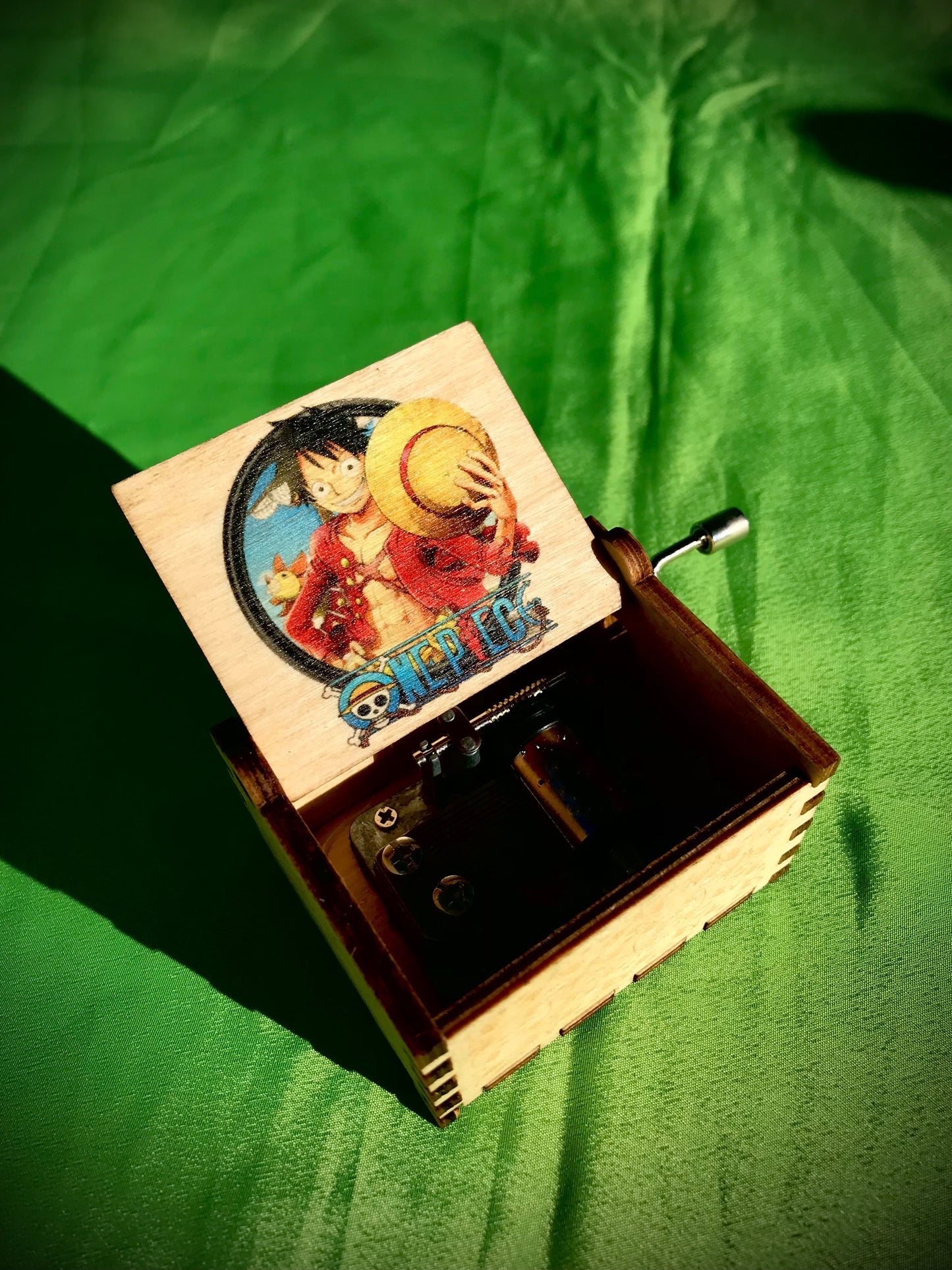 One Piece anime wooden music box of this anime classic with Luffy Mugiwara