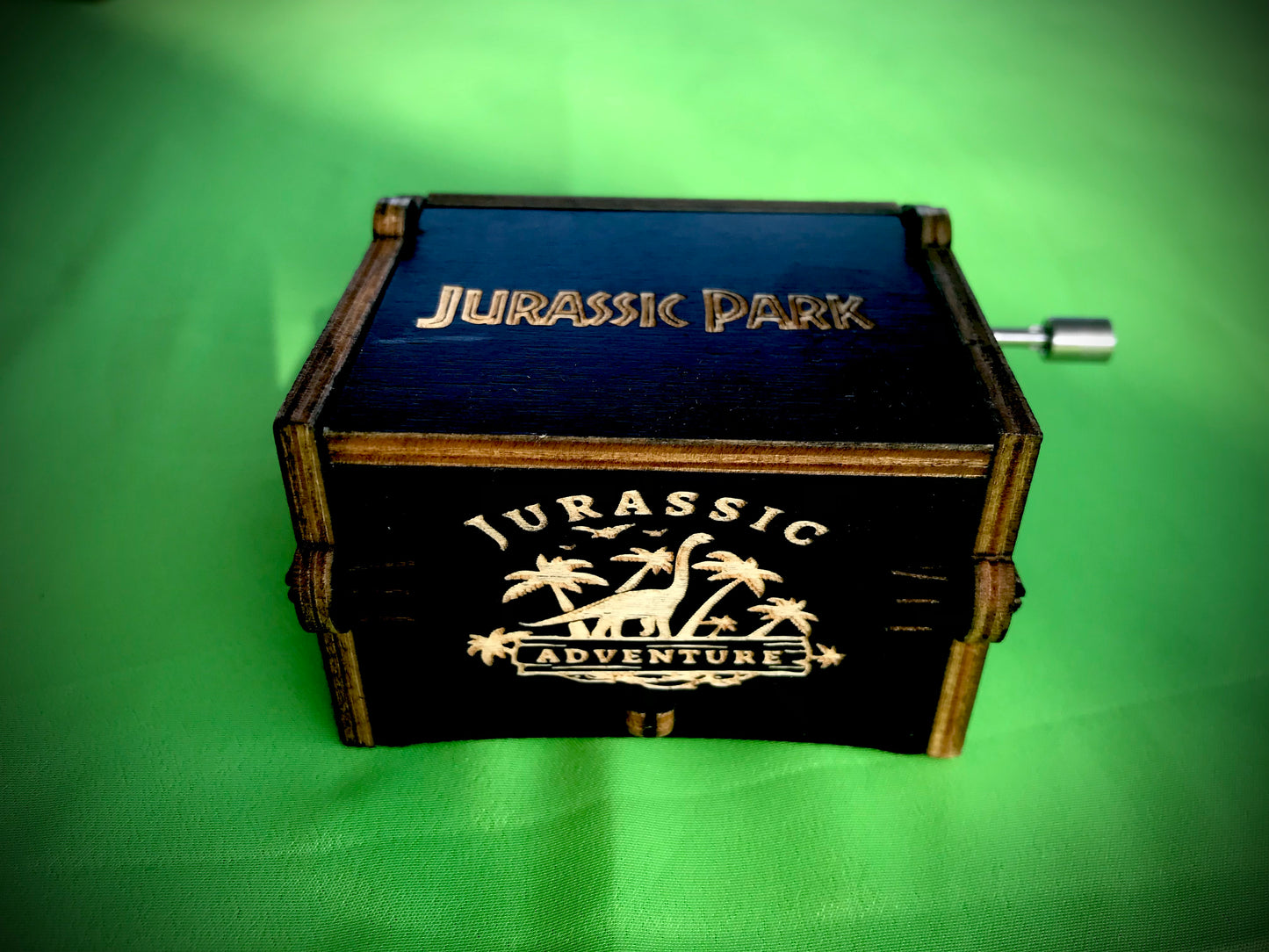 Jurassic Park Movie wooden music box of the film
