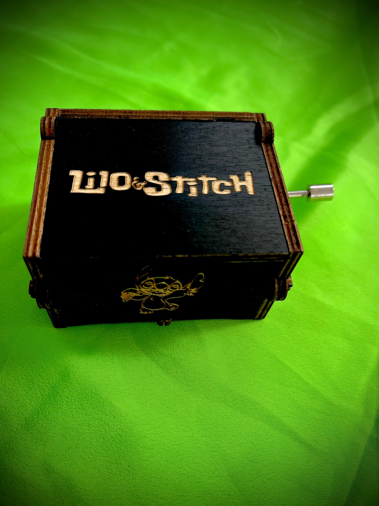 Lilo and Stitch anime wooden music box of the classic from Disney