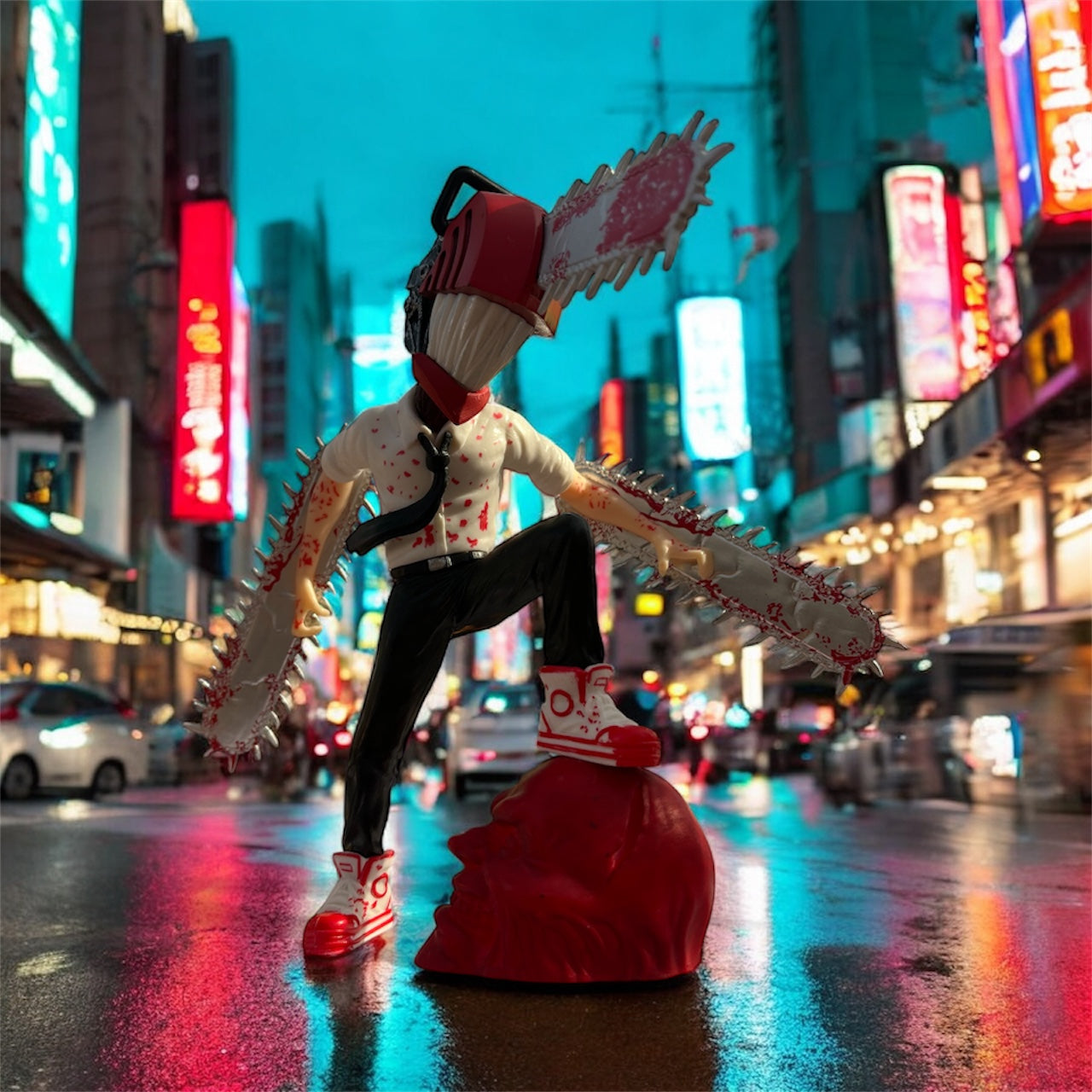 A - Chainsaw Man Blood Splatter Edition – Dynamic Devil Hunter Figure