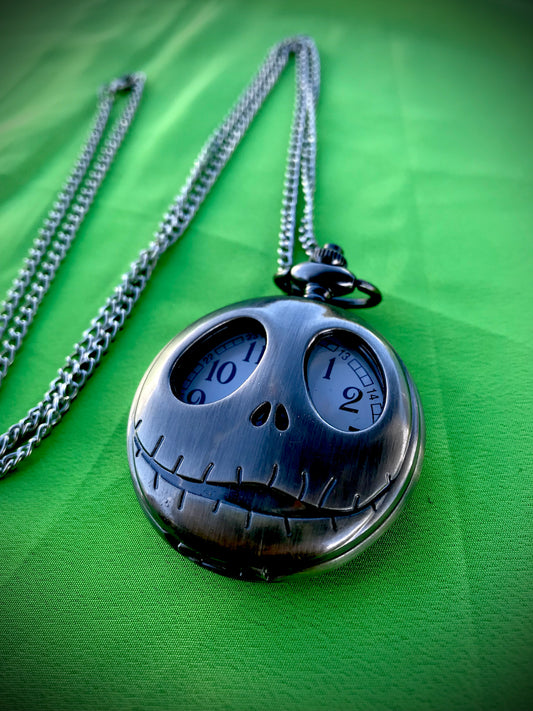 Jack’s nightmare Bronze Pocket Watch Tim Burton nightmare before christmas Themed necklace