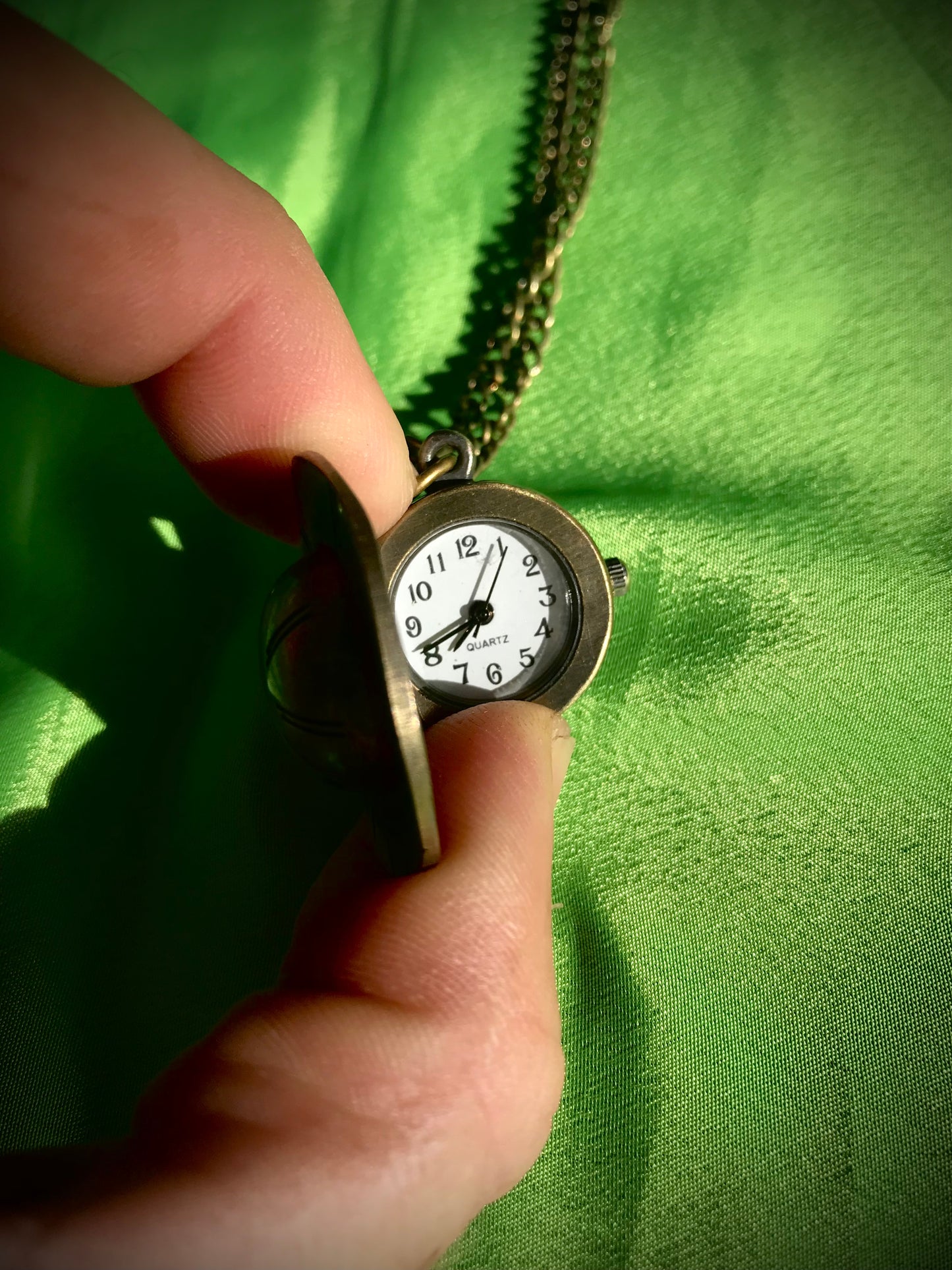 One Piece Luffy straw Hat Bronze Pocket Watch Anime Themed necklace