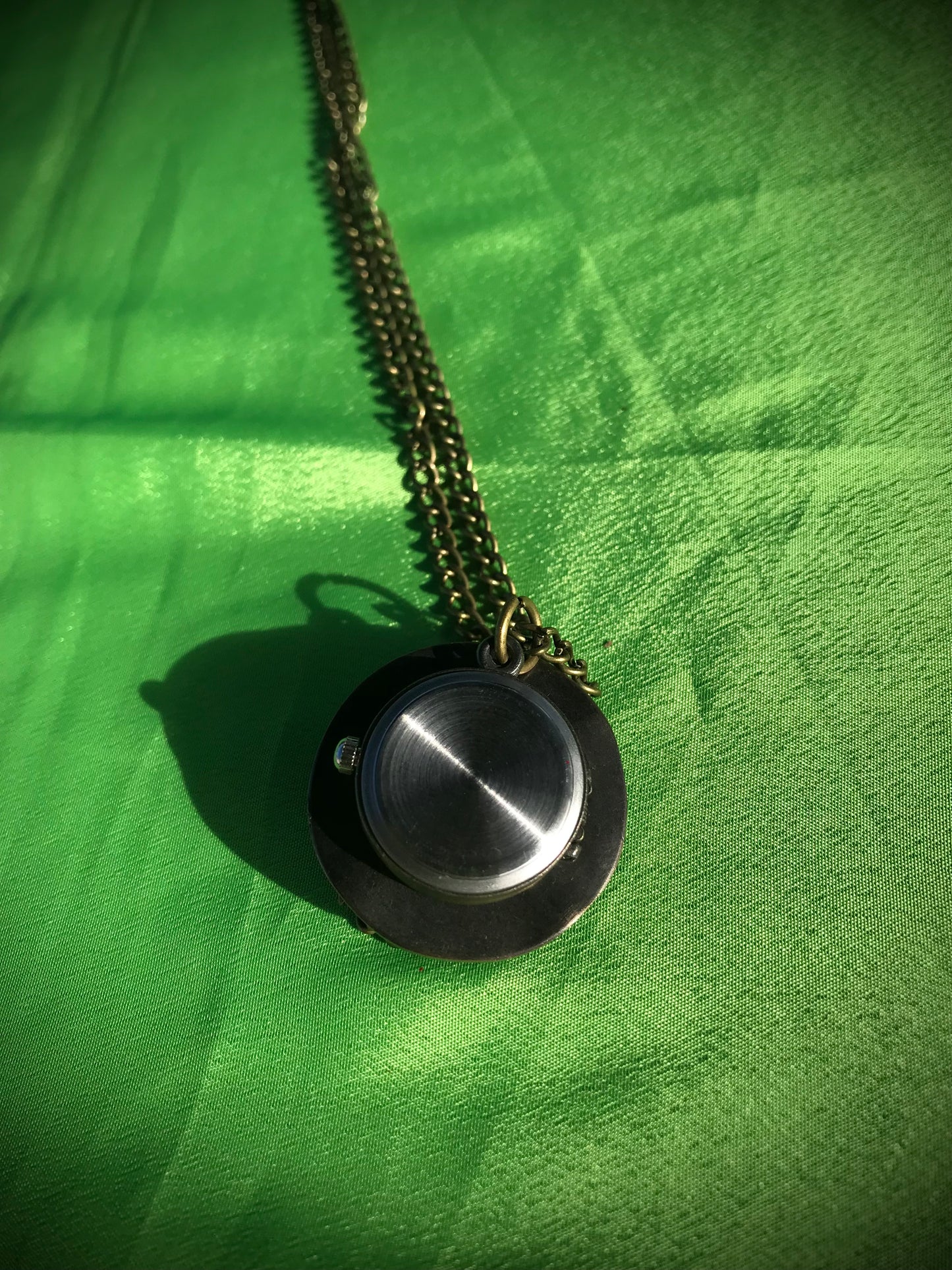 One Piece Luffy straw Hat Bronze Pocket Watch Anime Themed necklace