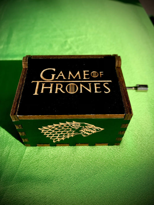 Game of Throne show wooden music box of the classic from the popular tv show