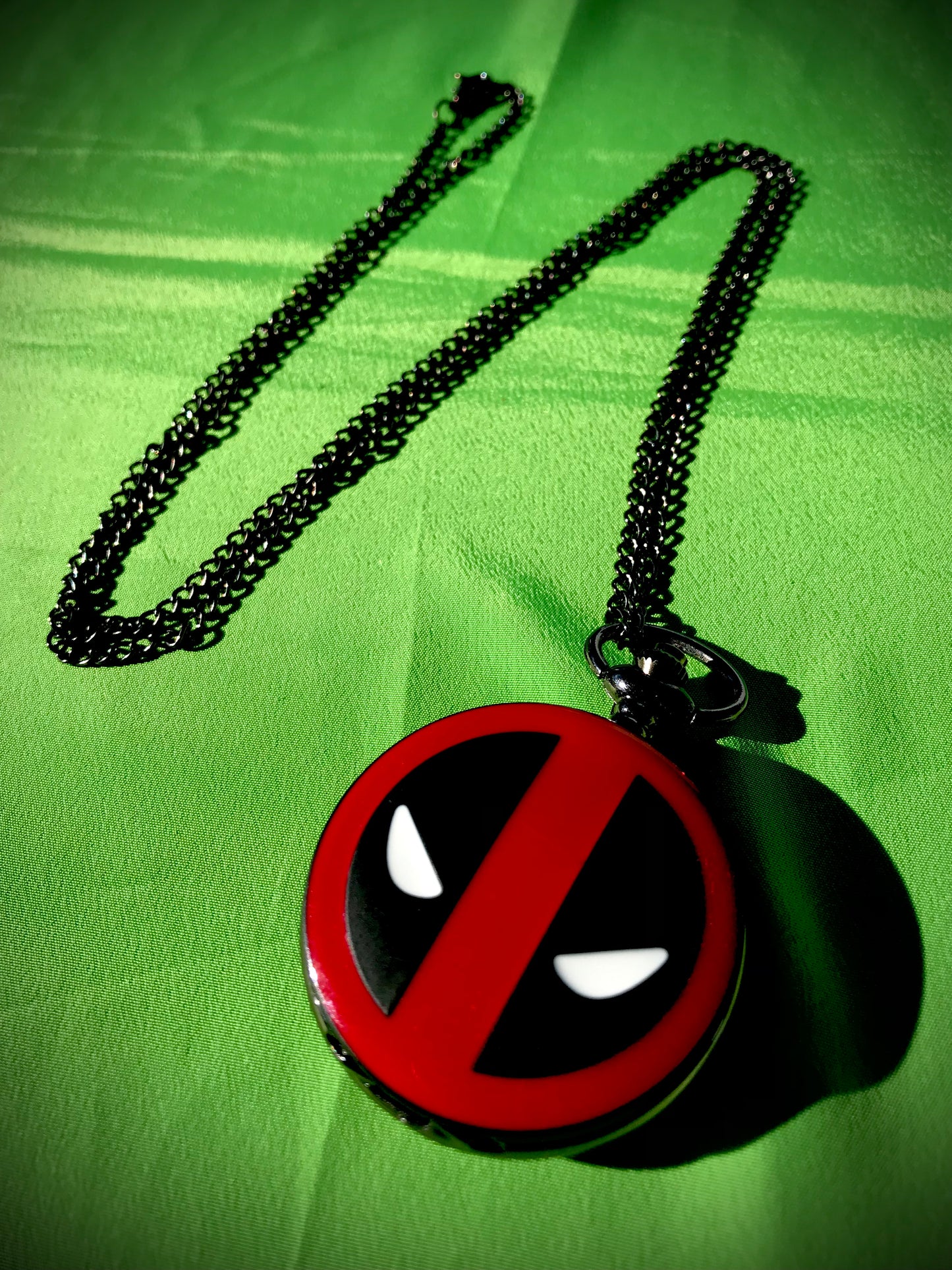 Marvel Deadpool Bronze Pocket Watch movie Themed necklace
