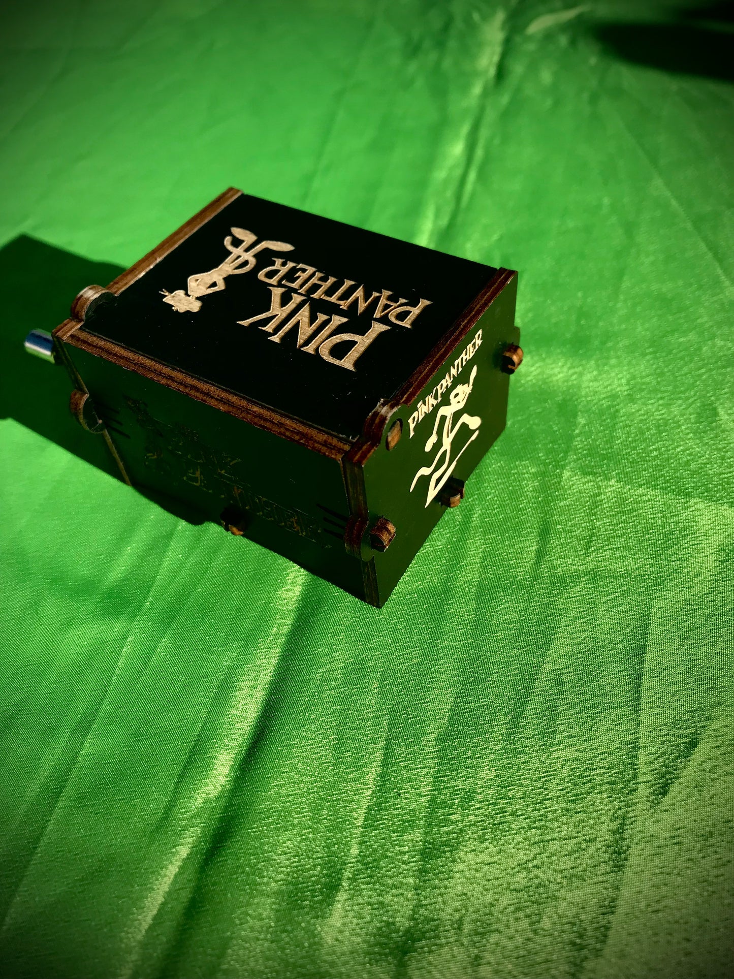 Pink Panther anime wooden music box of the classic American show