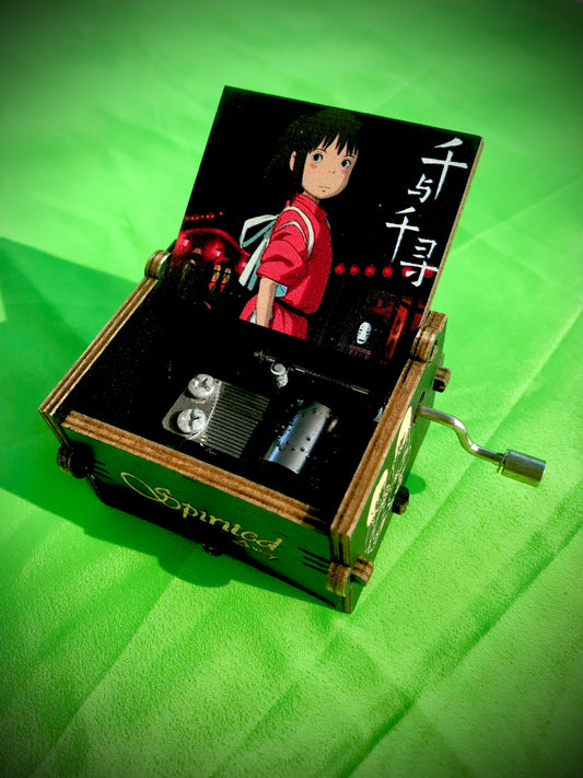 Spirited away chihiro anime wooden music box of the travel of chihiro