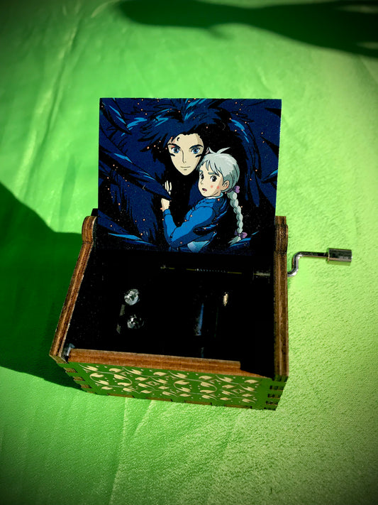 Castle in the sky anime wooden music box of the classic from Studio Ghibli