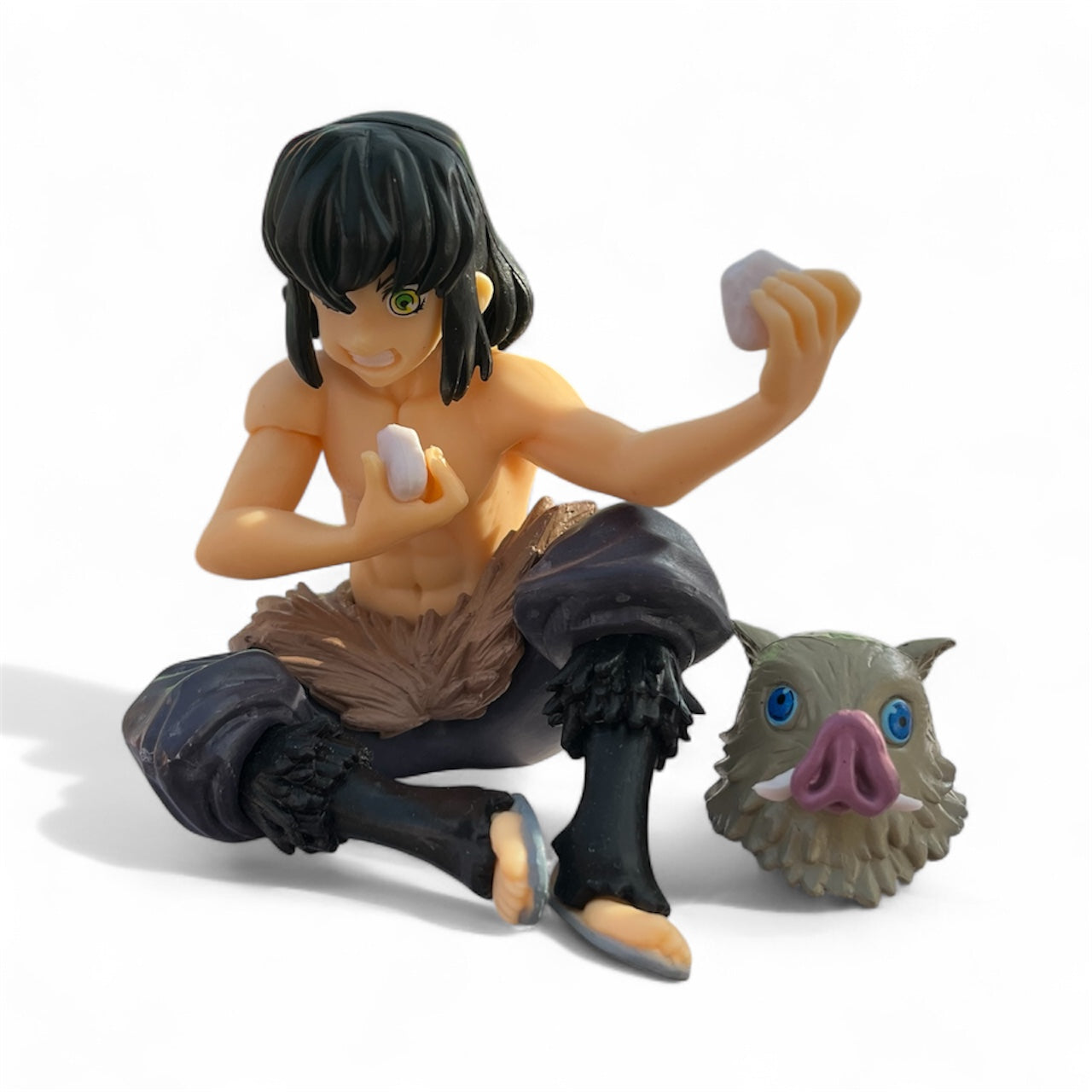 Inosuke Hashibira Sitting Figurine – Demon Slayer Collectible with Boar Mask