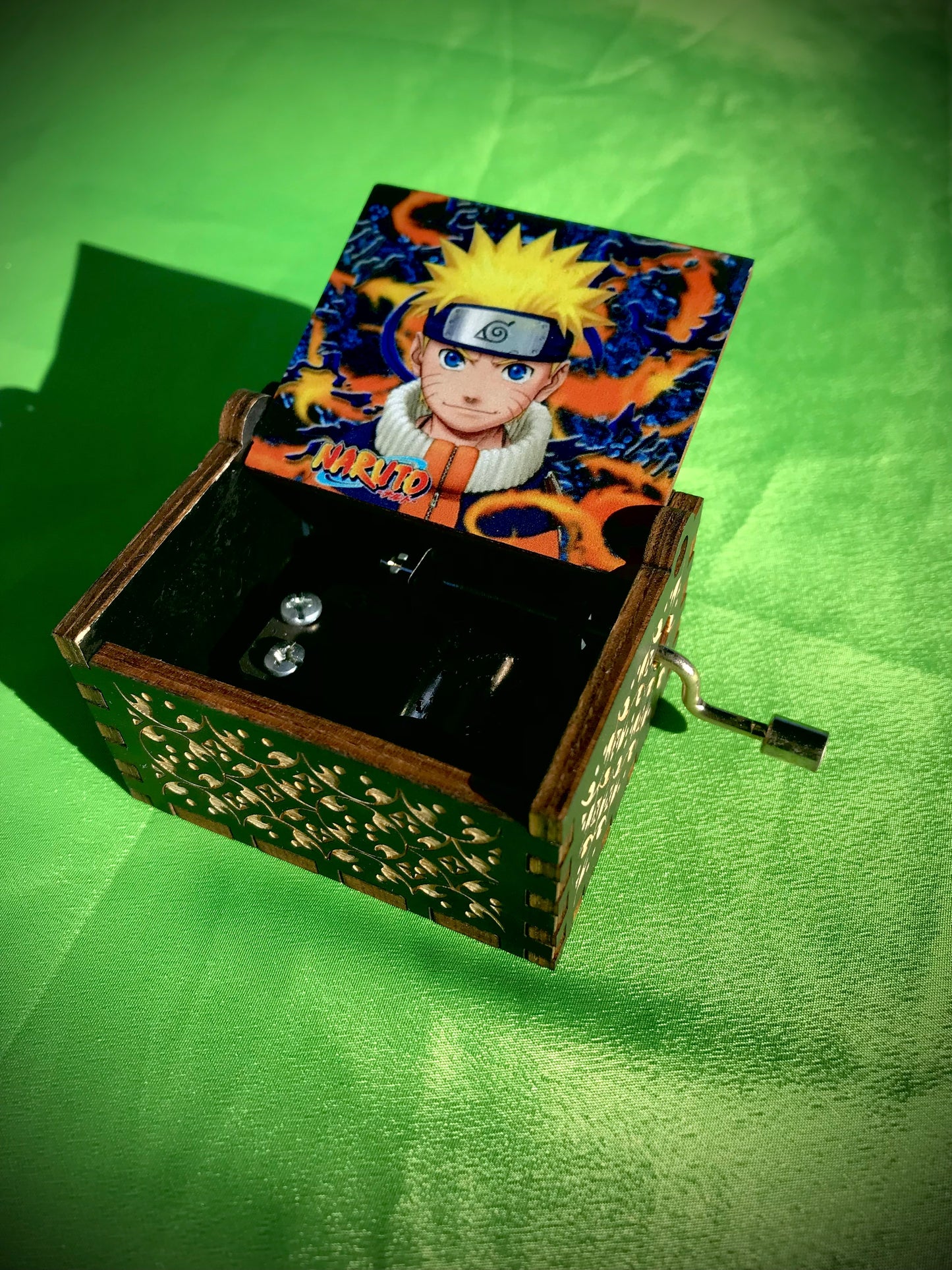 Naruto shippuden anime wooden music box of Naruto