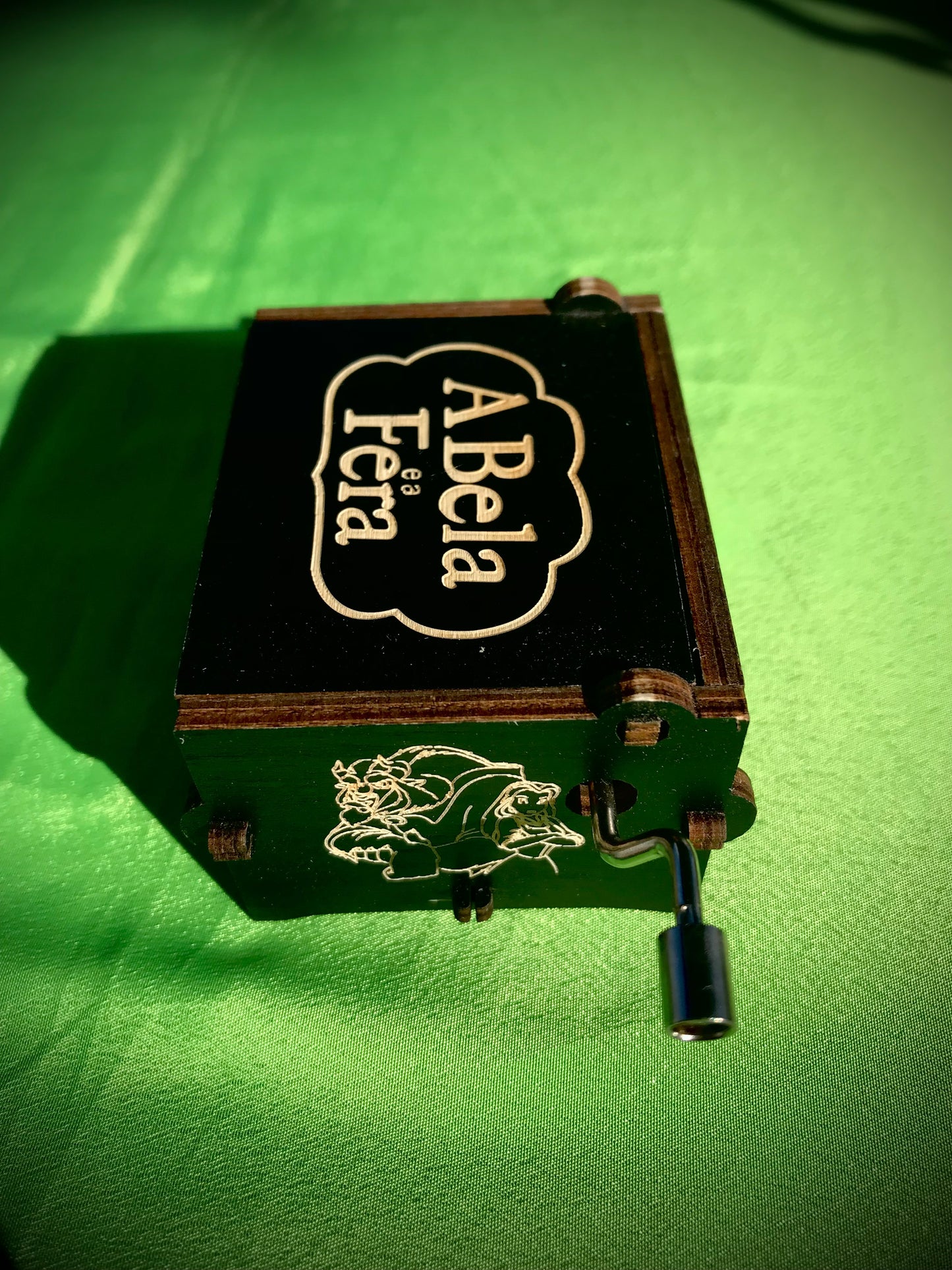 Beauty and the Beast anime wooden music box of the classic from Disney