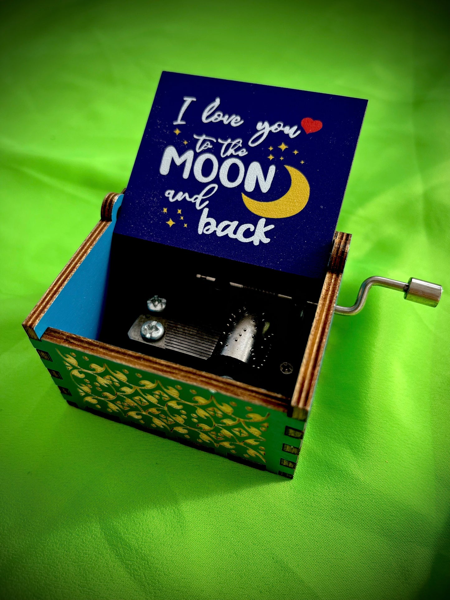 Love you to the moon classic wooden music box of the classic from musical