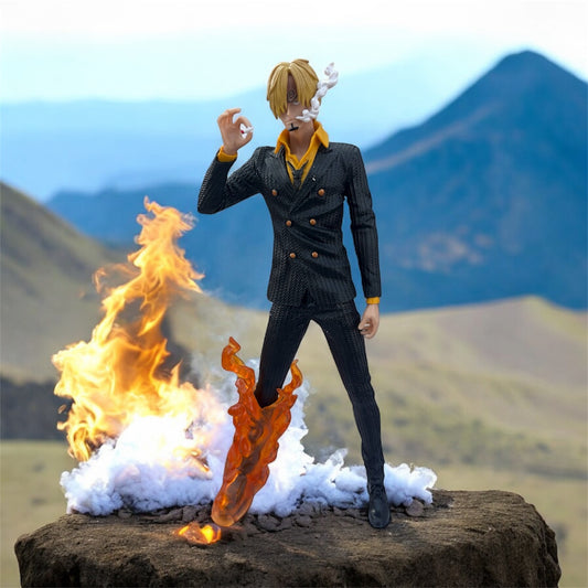 One Piece – Sanji Black Suit Figure with Flame Effect (33cm)