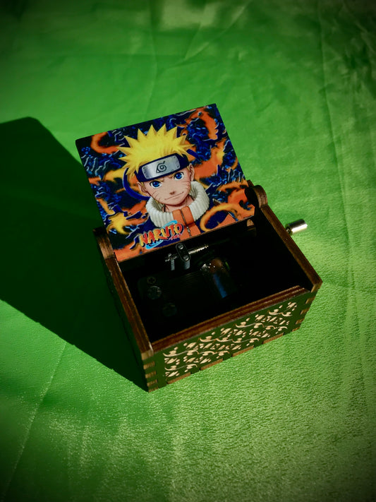 Naruto shippuden anime wooden music box of Naruto